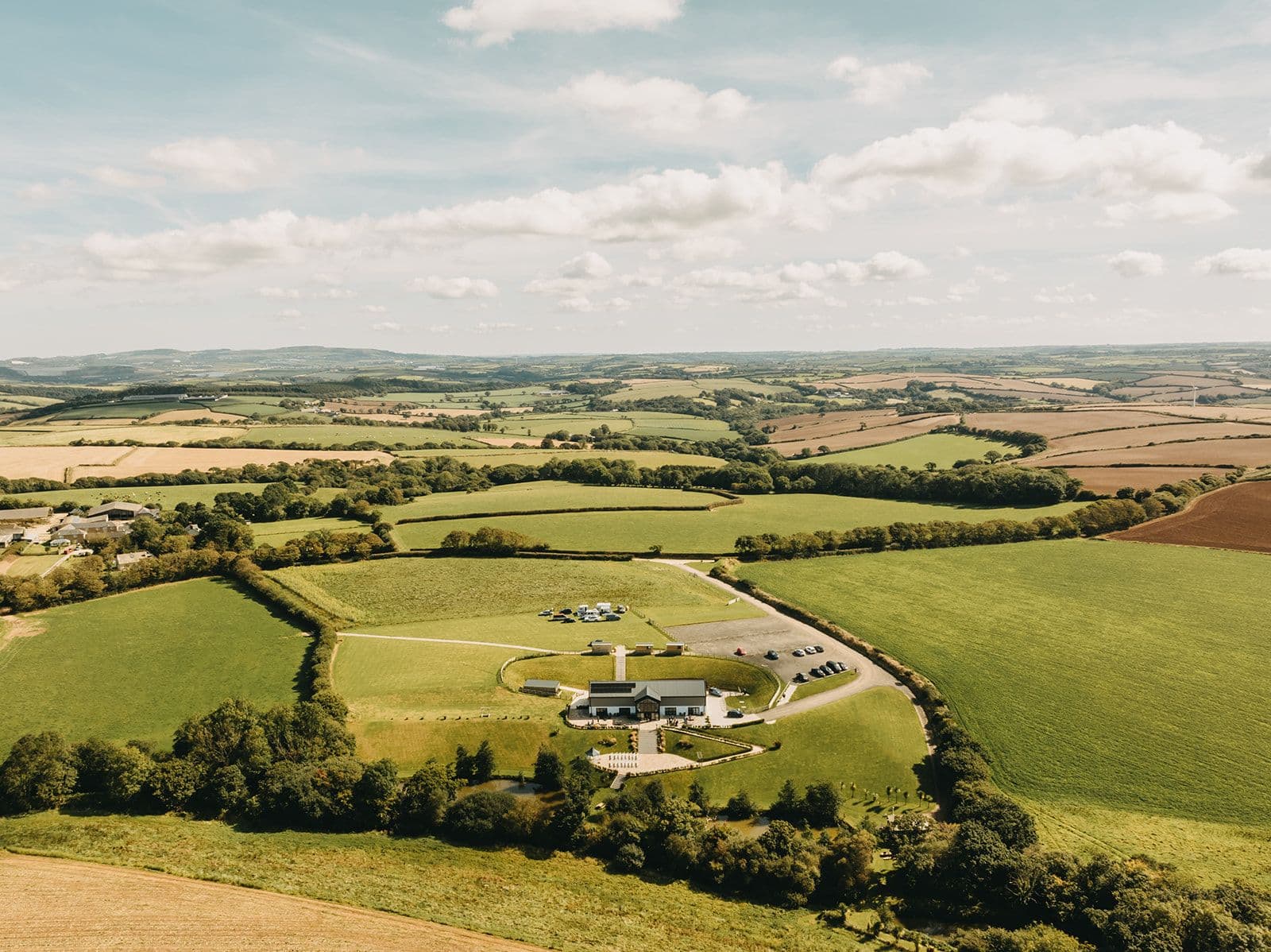 The Barn at Pengelly Aerial View